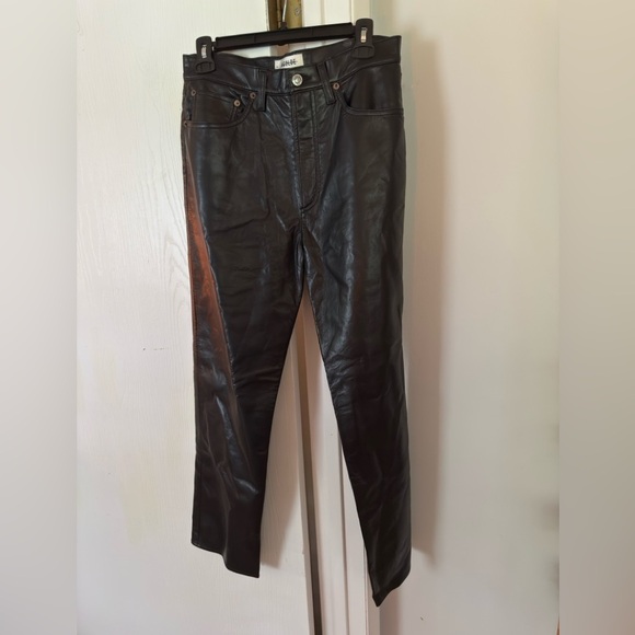 AGOLDE Recycled Leather Fitted 90's in Detox - Picture 4 of 7